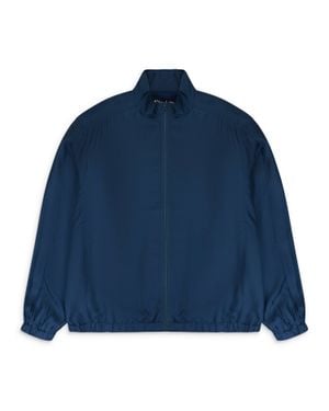 Sinclair Silk Track Jacket - Blue