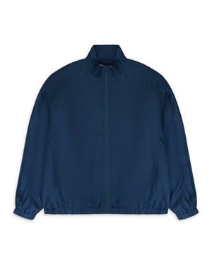 Sinclair Silk Track Jacket - Blue