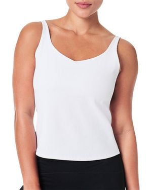 Spanx Ribbed 2-In-1 Tank - White