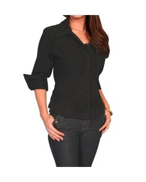 Scully Lace Front Blouse - Black