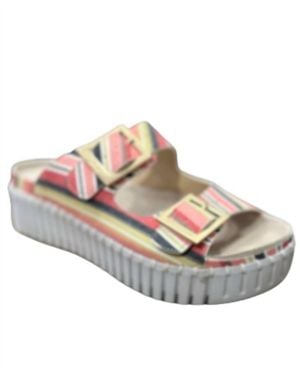 Ilse Jacobsen Tulip Stripe Sandal - White