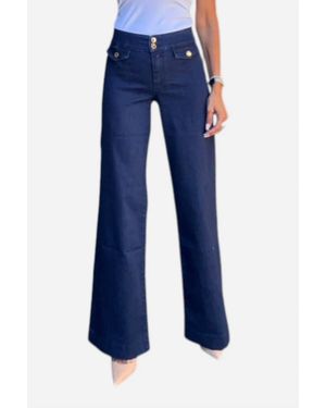 Bevy Flog Stacy Flare Denim Jeans - Blue