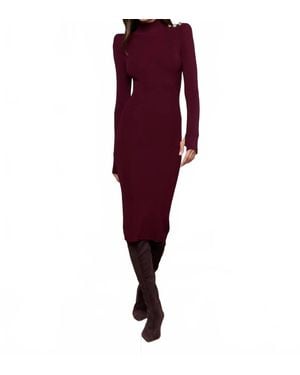 L'Agence Larelle Midi Dress - Red