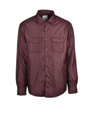 Aspesi Padded Snap Button Polyamide Shirt - Purple