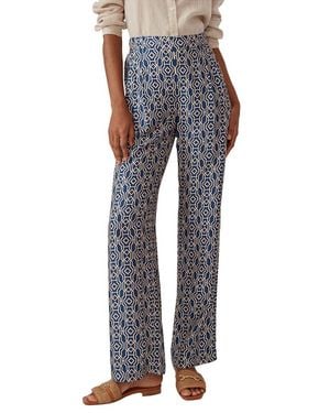 J.McLaughlin Asa Silk-Blend Pant - Blue