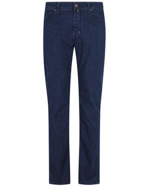 Jacob Cohen Dark Bard Five-Pocket Cotton-Blend Jeans - Blue