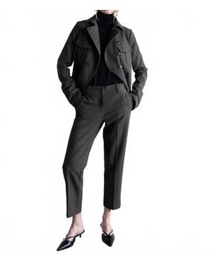 Psophia Tailored Straight Pants - Black
