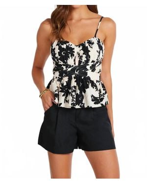 Bishop + Young Athena Peplum Top - Black