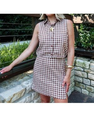 Sadie & Sage Mustang Gingham Top - Blue