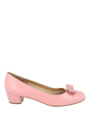 Ferragamo Vara Leather Pumps - Pink