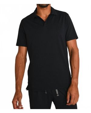 Cala 1789 Vasco Trieste Embossed Fabric Polo Shirt - Black