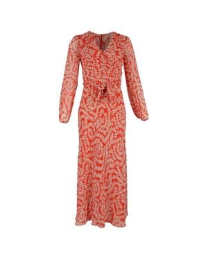 Diane von Furstenberg Alaric Wrap-Effect Printed Georgette Maxi Dress - Red