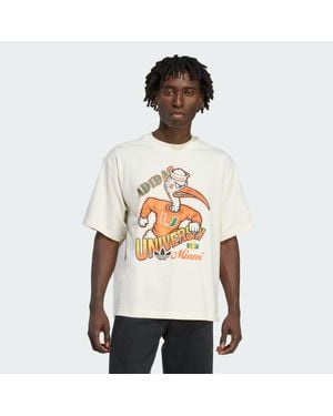 adidas Miami Hurricanes Originals Graphic Tee - White