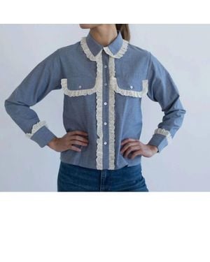MILLE Irene Cotton Top - Blue
