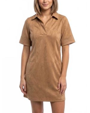Thml Short Sleeve Mini Shirt Dress - Brown
