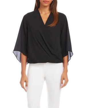 Karen Kane Crossover Top - Black