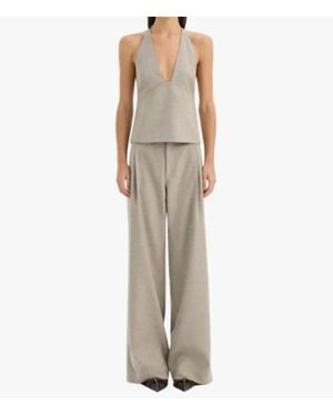 SIR. Solene Wide Leg Trouser - Natural