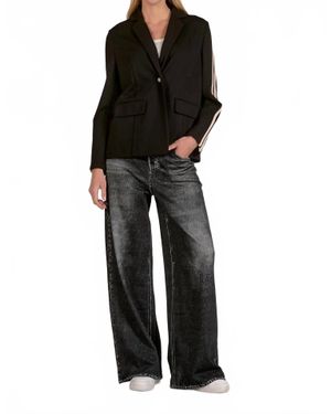 Elan Track Blazer Jacket - Black