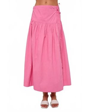 LOVE THE LABEL Taylor Maxi Wrap Skirt - Pink