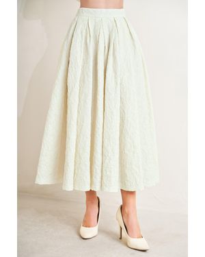 TRUEDAMES Grand Entrance Woven Full Skirt - Natural