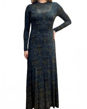Ulla Johnson Amari Jersey Long Sleeve Dress - Blue