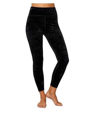 Calvin Klein Performance Crushed Velvet Cropped Legging - Black
