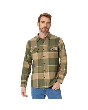 Vissla Central Coast Eco Shirt Plaid Flannel Button Front Gbo2184 - Green
