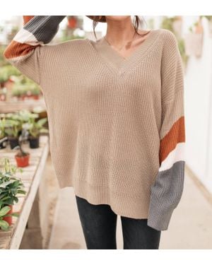 Haptics The Edge Of Your Sleeve Sweater - Natural