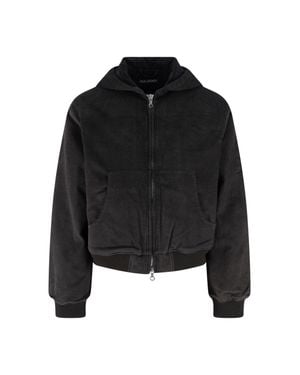 Our Legacy Cropped Textured Corduroy Jacket - Black