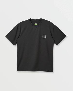 Quiksilver Dna Logo Surf T-Shirt Heather Phantom Short Sleeve Buu1204 - Black