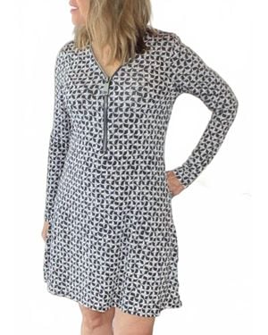 Ariella Link Zipper Dress - Gray
