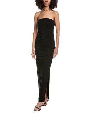 Project Social T Nala Strapless Side Ruched Maxi Dress - Black