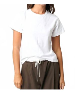 Olivaceous Maia Essential Relaxed Crewneck Top - White