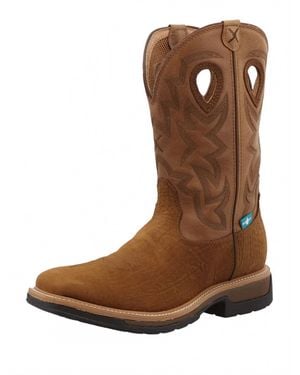 Twisted X Waterproof Lite Western Work Boot - Brown