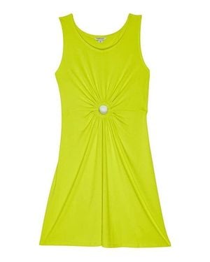 Habitual Draped Dress Girls Stretch Cut Out Scoop Neck Pullover Jdm1091 - Green