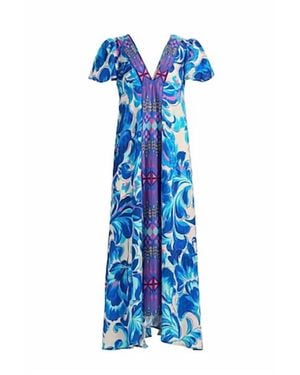 Johnny Was Liatris Flutter Eva Dress - Blue