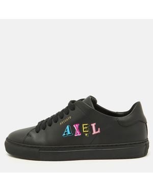 Axel Arigato Leather Logo Low Top Sneakers - Black