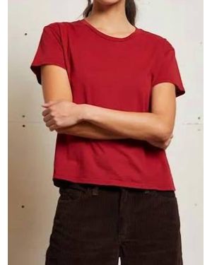 PERFECTWHITETEE Harley Short Sleeve Boxy Crew Tee - Red