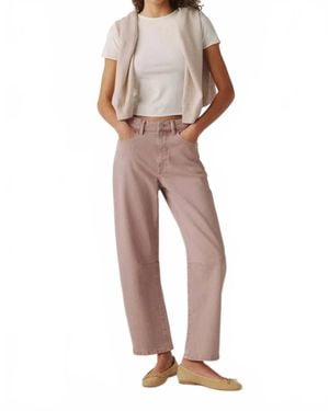Warp & Weft Bna Soft Curve Barrel Jeans - Natural