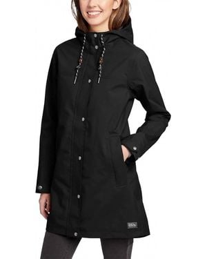 Eddie Bauer Riley Zip Up Waterproof Weatheredge Parka Coat - Black