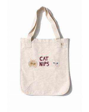 Unfortunate Portrait Cat Nips Tote Bag - Natural