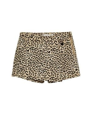 Tractr Jeans Overflap Skort - Natural