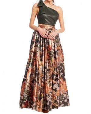 Eva Franco Glitter Bloom Maxi Skirt - Multicolor