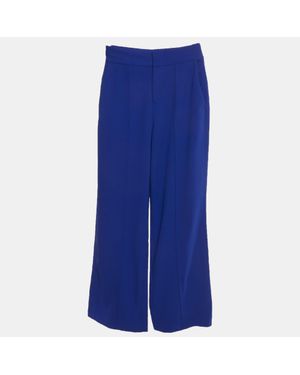 Alice + Olivia Crepe Regular Fit Pants - Blue