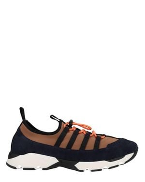 Marni Running Suede Overlays Segmented Sneakers - Black
