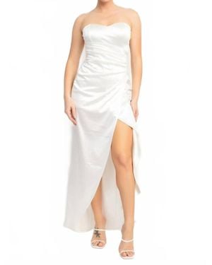 Shop Iris Basic Wrap Tube Dress - White