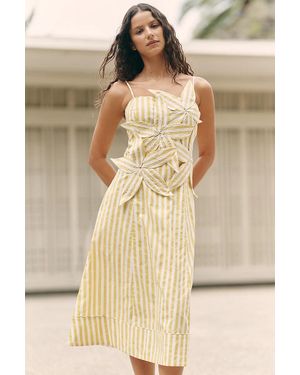 Endless Rose Flower Midi Dress - Natural