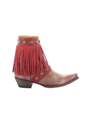 Old Gringo Milan Fringes Boots - Red