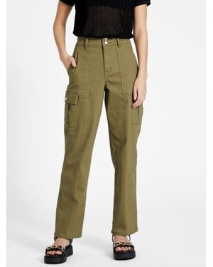 Guess Hailey High-Rise Cargo Jeans - Green