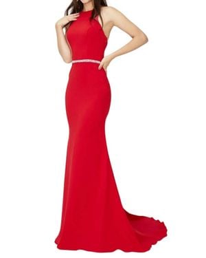 Angela & Alison Mermaid Prom Dress - Red